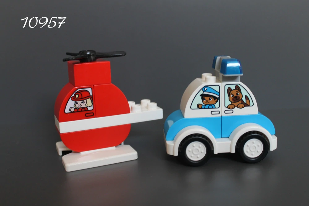 Lego® Duplo® Hasičský vrtulník a policejní auto 10957